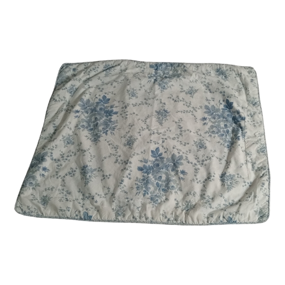 Laura Ashley Home Sophia Standard Pillow Sham Blue White Rose Pair Cottage - Picture 8 of 15